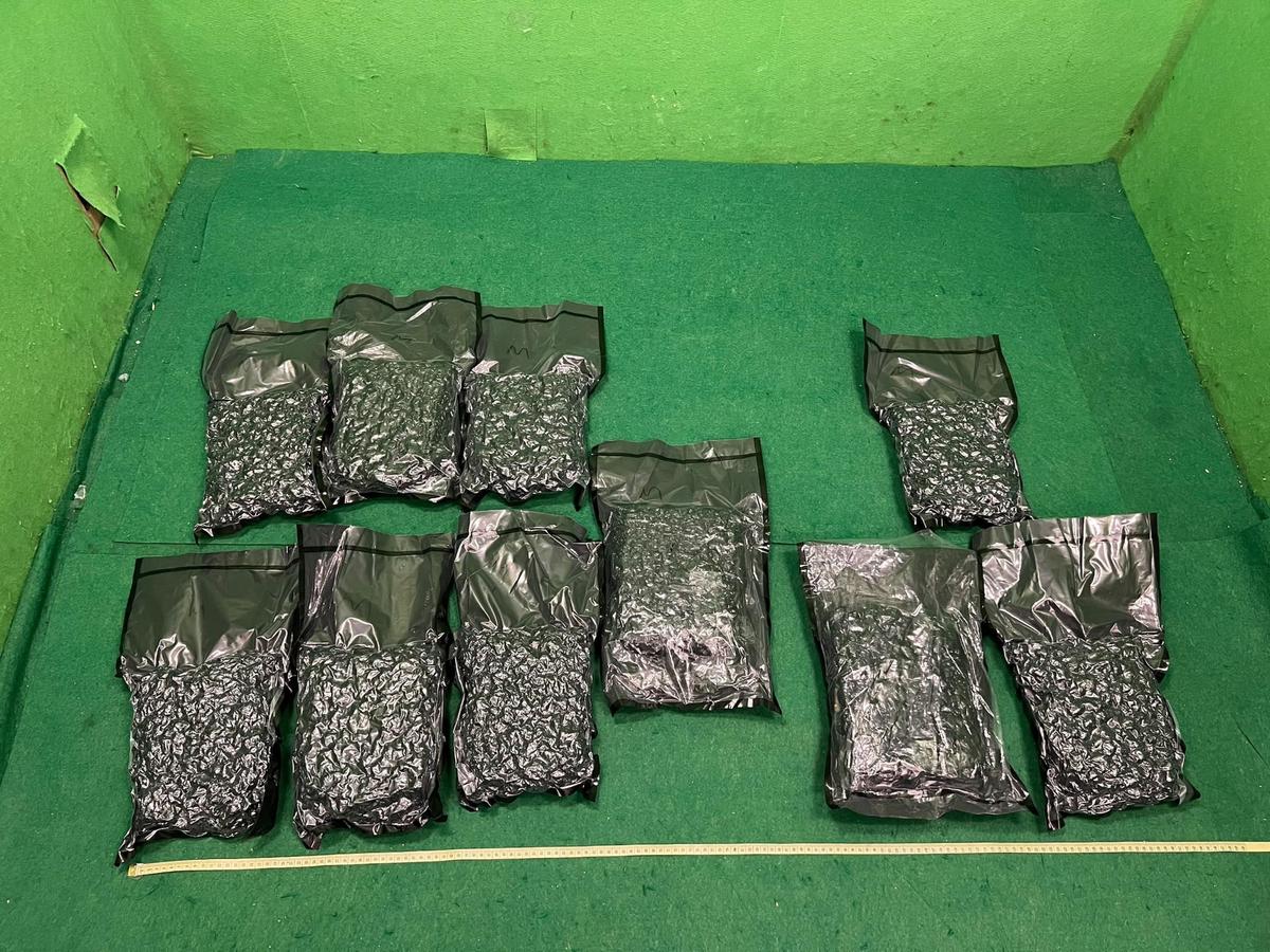 Hong Kong customs seize suspected cannabis at airport, arrest mainland man