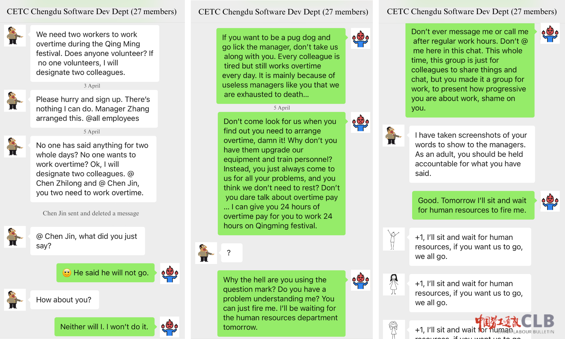 CLB’s translation and rendering of chat messages shared online
