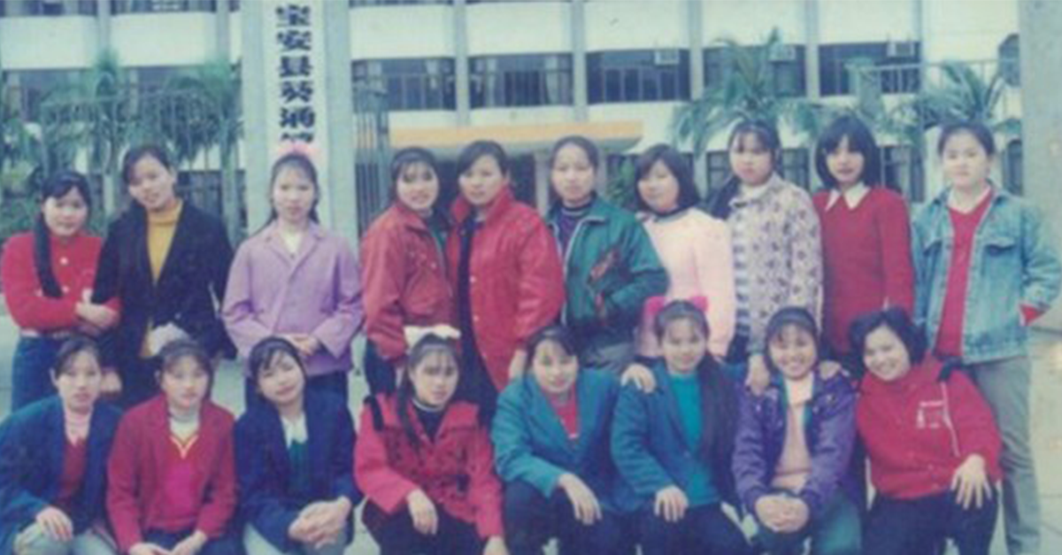 A group photo of Zhili Toy Factory workers. Source: Zhili Factory Women Workers